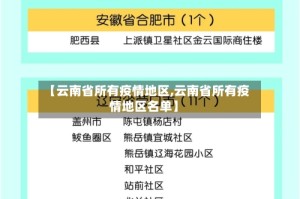 【云南省所有疫情地区,云南省所有疫情地区名单】