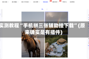 实测教程“手机拼三张辅助挂下载”(原来确实是有插件)