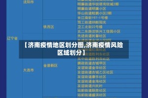 【济南疫情地区划分图,济南疫情风险区域划分】
