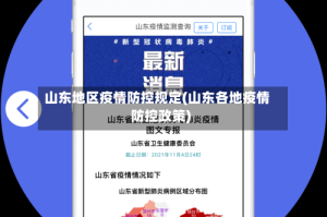 山东地区疫情防控规定(山东各地疫情防控政策)