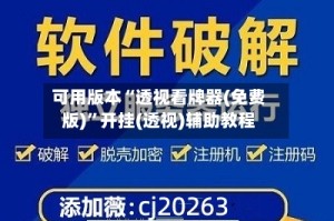 可用版本“透视看牌器(免费版)”开挂(透视)辅助教程