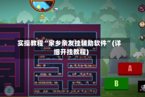 实操教程“家乡亲友挂辅助软件”(详细开挂教程)