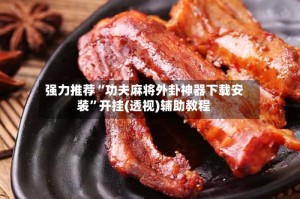 强力推荐“功夫麻将外卦神器下载安装”开挂(透视)辅助教程