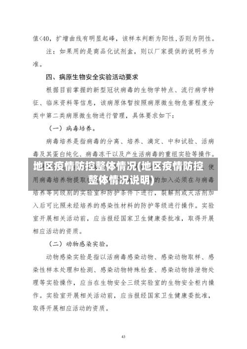 地区疫情防控整体情况(地区疫情防控整体情况说明)-第1张图片