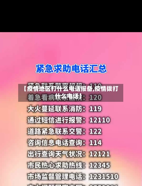 【疫情地区打什么电话报备,疫情拨打什么电话】-第3张图片