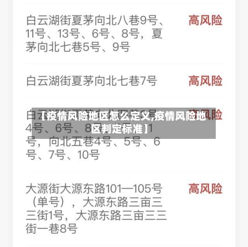 【疫情风险地区怎么定义,疫情风险地区判定标准】-第2张图片