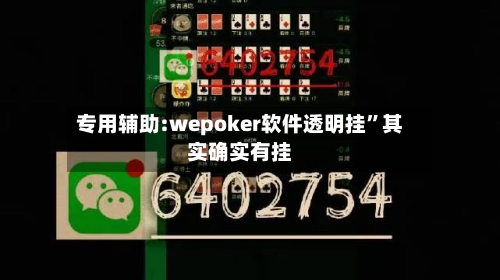 专用辅助:wepoker软件透明挂”其实确实有挂-第3张图片