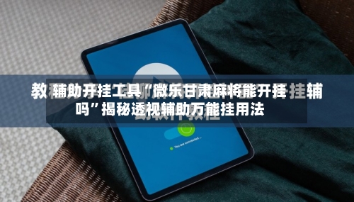 辅助开挂工具“微乐甘肃麻将能开挂吗”揭秘透视辅助万能挂用法-第2张图片