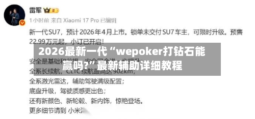 2026最新一代“wepoker打钻石能赢吗?”最新辅助详细教程-第2张图片