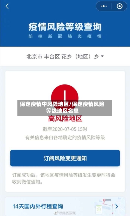 保定疫情中风险地区/保定疫情风险等级地区名单-第1张图片