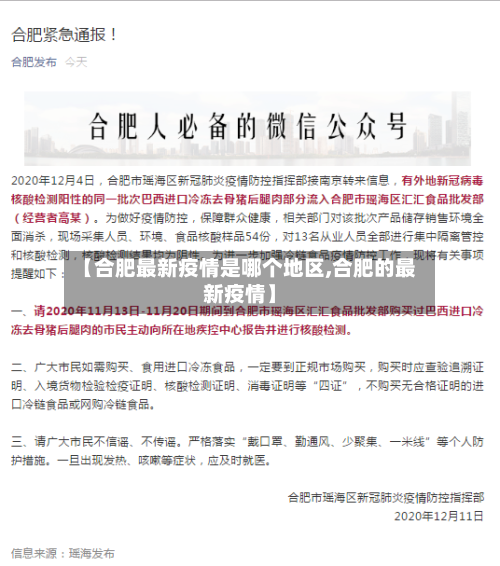 【合肥最新疫情是哪个地区,合肥的最新疫情】-第2张图片