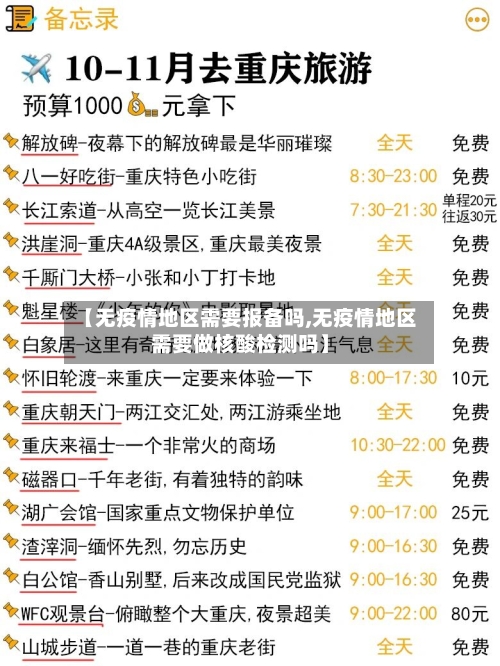 【无疫情地区需要报备吗,无疫情地区需要做核酸检测吗】-第1张图片