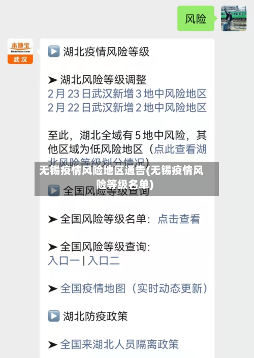 无锡疫情风险地区通告(无锡疫情风险等级名单)-第1张图片