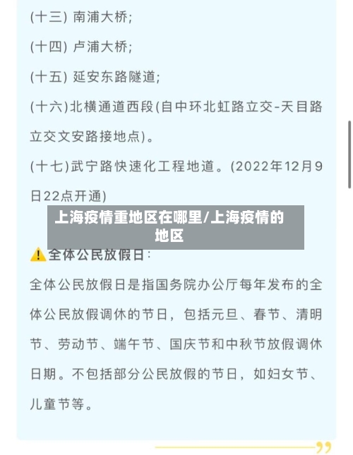 上海疫情重地区在哪里/上海疫情的地区-第1张图片